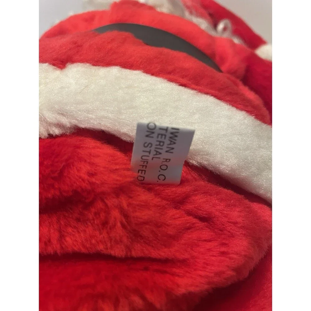 Vintage LARGE SANTA CLAUS plush doll stuffed rubber face vintage retro